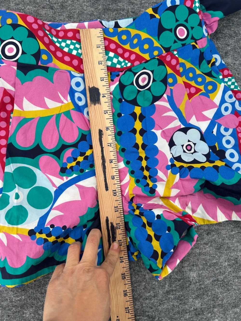 J. Crew Pink Blue Green Multi-Print Tie-Waist Skort - Picture 9 of 13